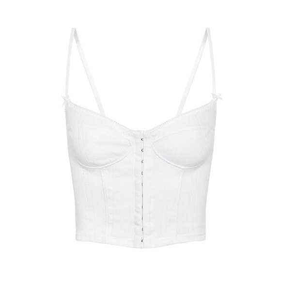 Cou Cou Intimates “The Corselette” Pointelle Bustier Top - Picture 3 of 6